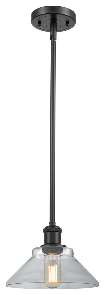 1-Light Orwell 9" Pendant, Matte Black, Glass: Clear