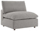 Modway Commix Upholstered Boucle Fabric Armless Chair in Light Gray