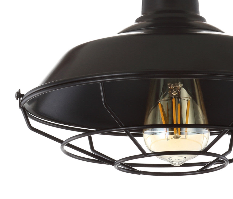 Gabe 10.2" Metal Led Semi-Flush Mount, Oil Rubbed Bronze