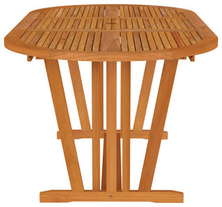 vidaXL Outdoor Dining Table Extendable Patio Garden Table Solid Eucalyptus Wood