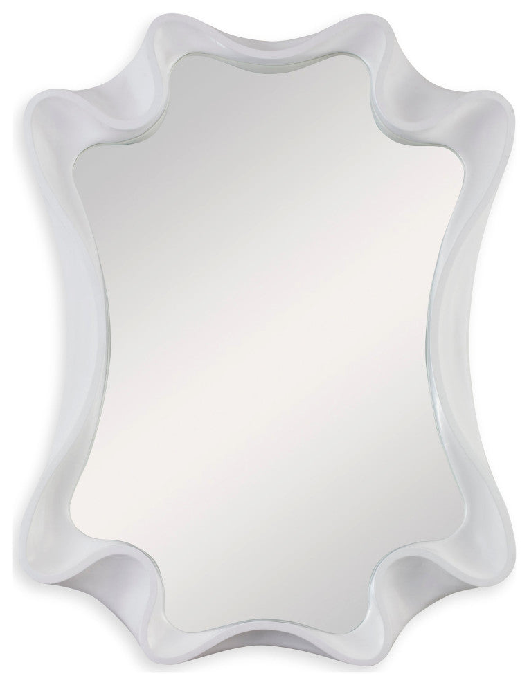 Ambella Home Collection Scalloped Mirror in Bright White