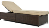 Serta Laguna Wicker Patio Storage Chaise Lounge in Brown