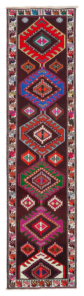 Rug N Carpet - Hand-knotted Turkish 2' 11" x 11' 11" Vintage Runner Rug