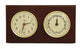 Brass Quartz Clock and Tide Clock on Mahogany