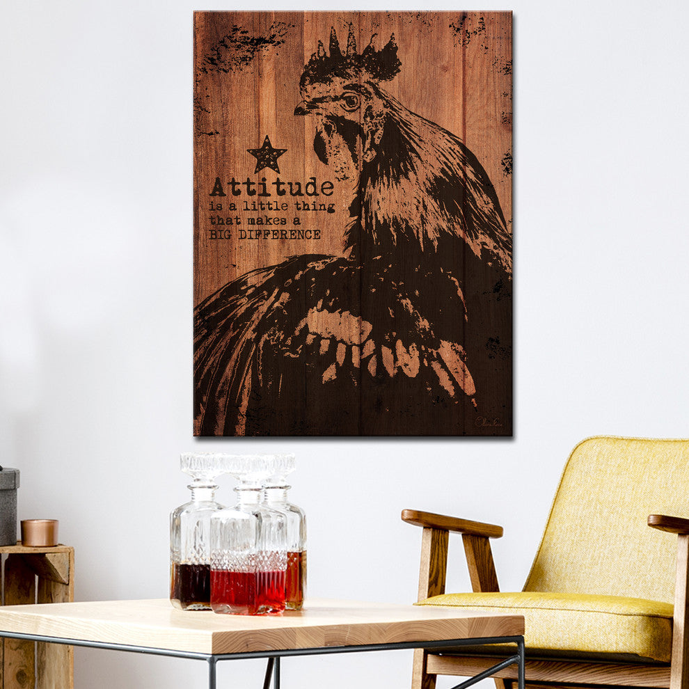Ready2HangArt Farmhouse ''Rooster'' Wrapped Canvas Animal Wall Art, 12"x16"
