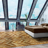 Cowhide Patchwork Rug, Plutus, Taupe, 8'x10'