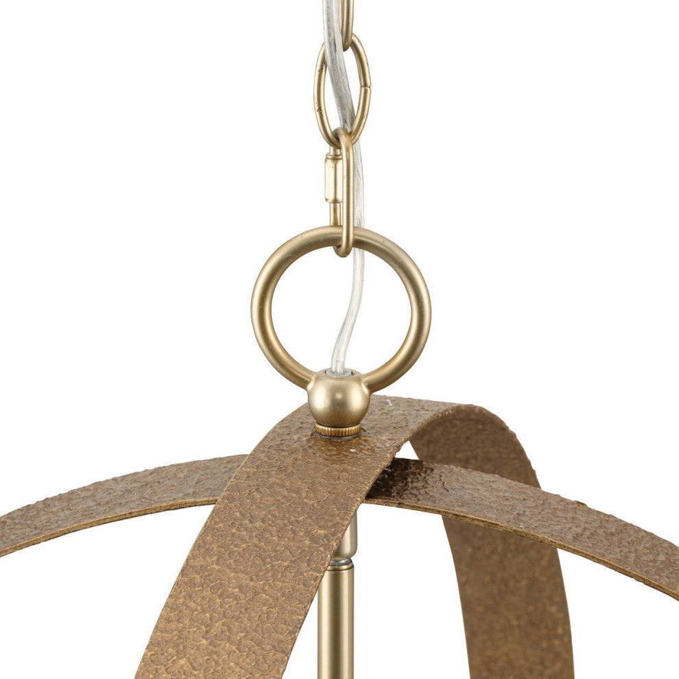 Allegheny Collection Six-Light Rustic Chandelier, Soft Gold