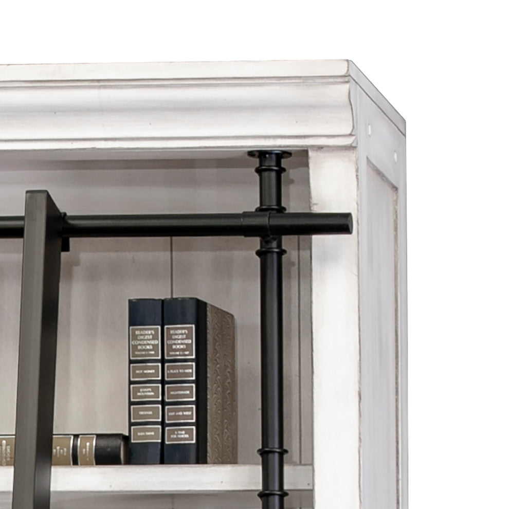 Avondale Barn Door Bookcase White Wood