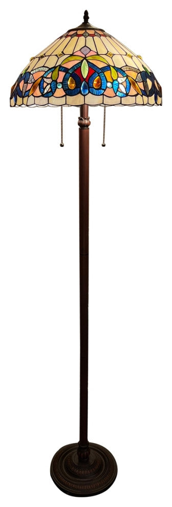 CHLOE Lighting CH3T353BV18-FL2 SERENITY Victorian Bronze 2 Light Floor Lamp