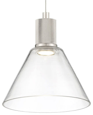 Access Lighting 63140LEDD/CLR Port Nine 8"W LED Mini Pendant - Brushed Steel