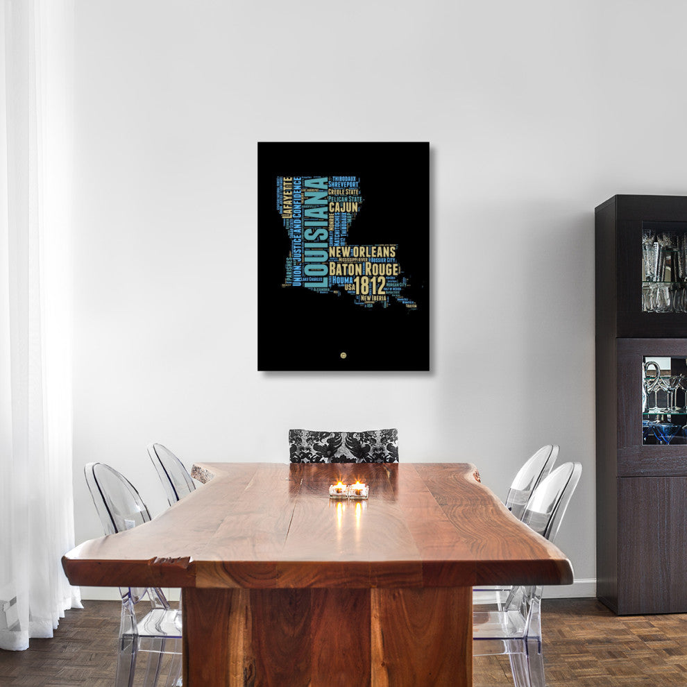 "Louisiana Word Cloud 1" Fine Art Print