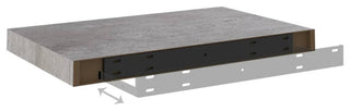 vidaXL Wall Shelves Floating Display Shelves for DVDs 2 Pcs Concrete Gray