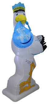 6' Baby Shower Blue Stork Yard Inflatable
