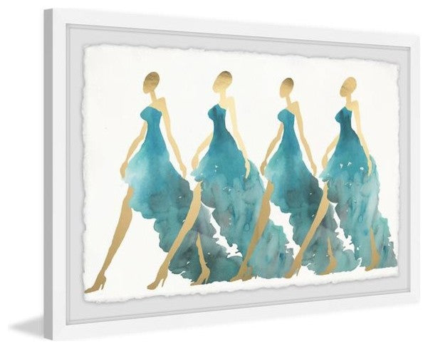 "Blue Obsession" Framed Painting Print, 18"x12"
