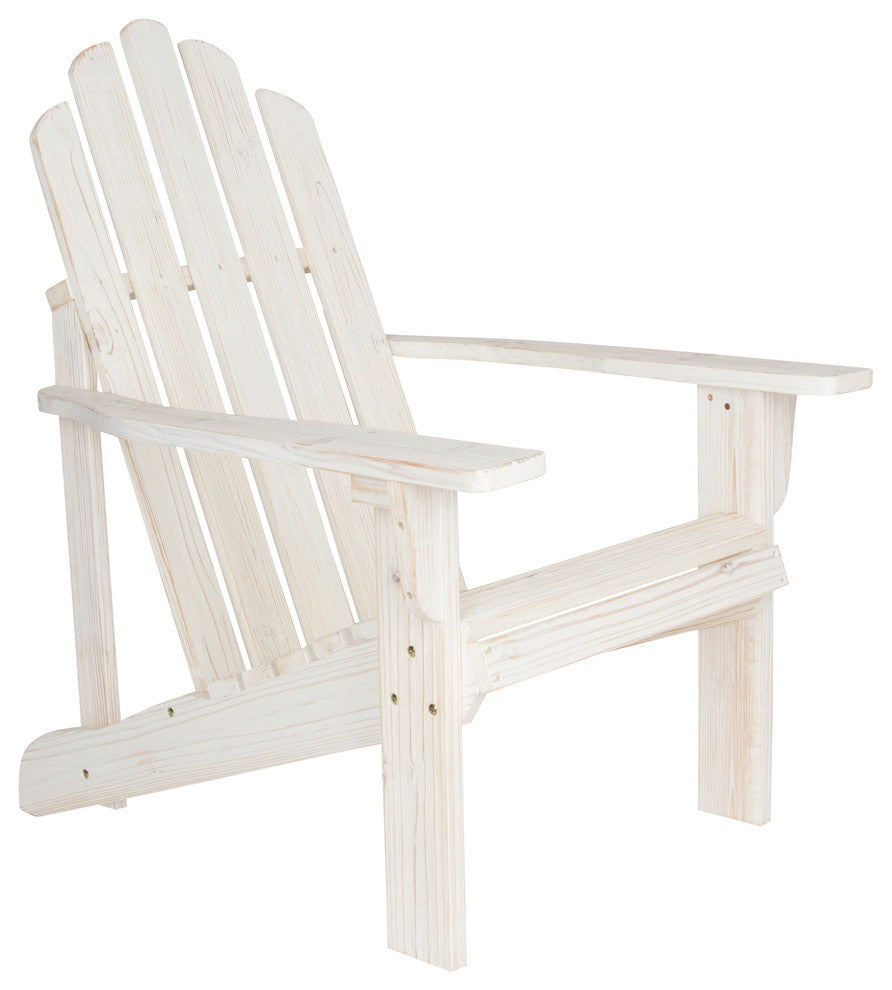Rustic Adirondack Chair, Distressed White