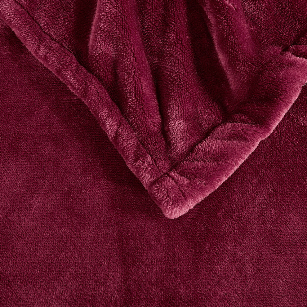 Beautyrest Heated Plush Blanket, Red