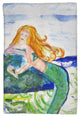 Mermaid on Rock Kitchen Towel - Two Sets of Two (4 Total)