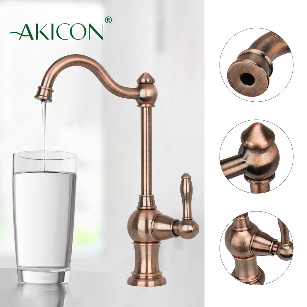 One-Handle Copper Drinking Water Filter Faucet Water Purifier Faucet, Antique Co