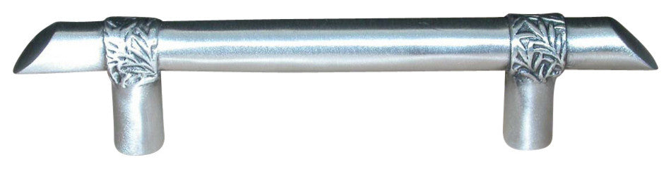 Bar With Leaf Motif Pull, Oil Rub Bronze