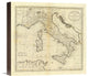 "Italy and Sardinia, 1796" Stretched Canvas Giclee by Mathew Carey, 16"x15"