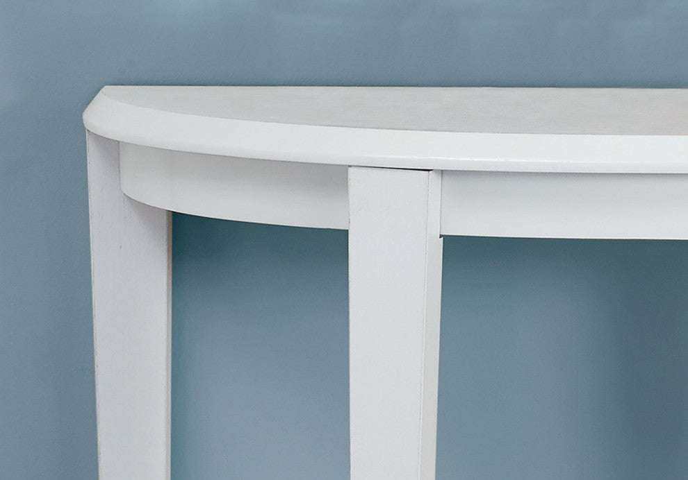 HomeRoots 11.75" x 36" x 32.5" White Finish Accent Table