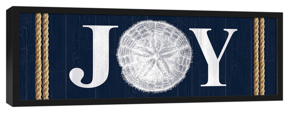 Seashell Joy 12x36 Black Framed Canvas