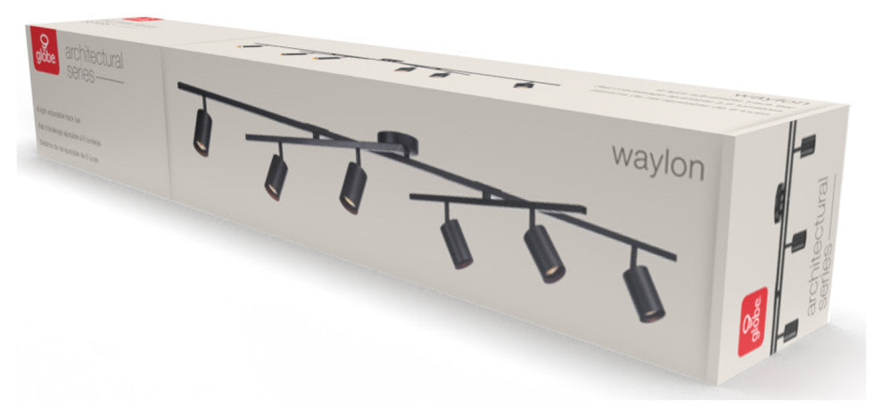 Waylon 6-Light Matte Black Track Lighting