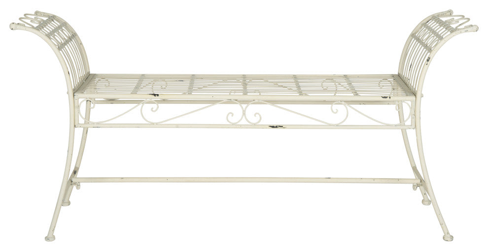 Safavieh Hadley Indoor-Outdoor Bench, Antique White