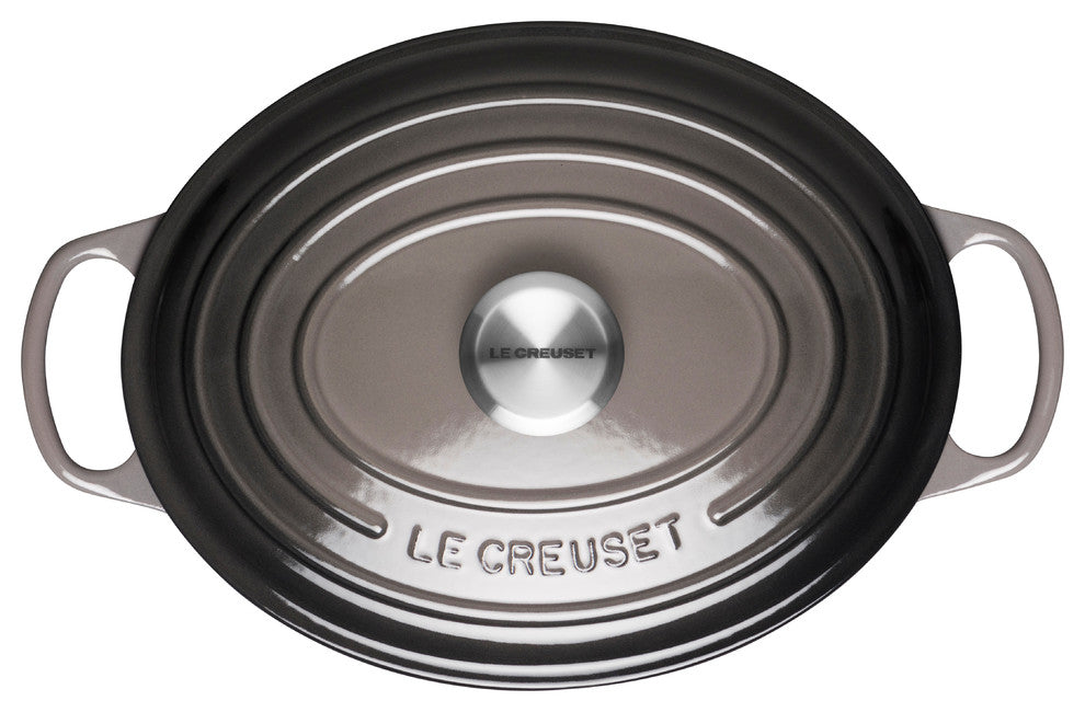 Le Creuset Signature Cast Iron Oval Casserole, 29 cm, Flint