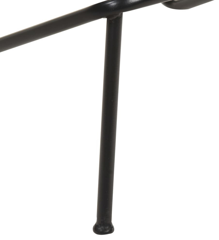 vidaXL Bar Stools 2 pcs Black Real Leather