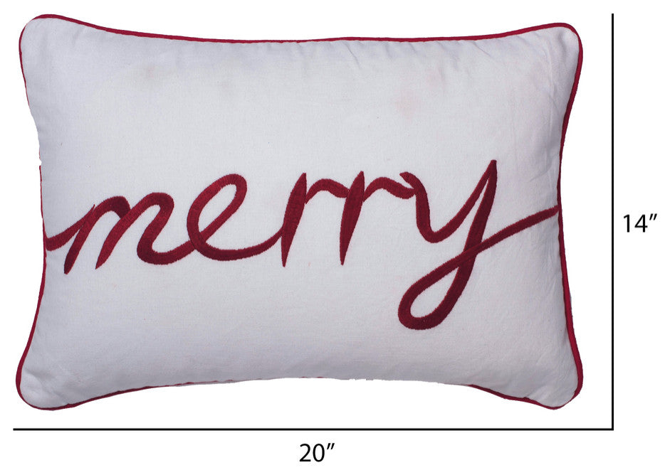 Vickerman QTx17441 Decorative 14"x20" Merry Pillow