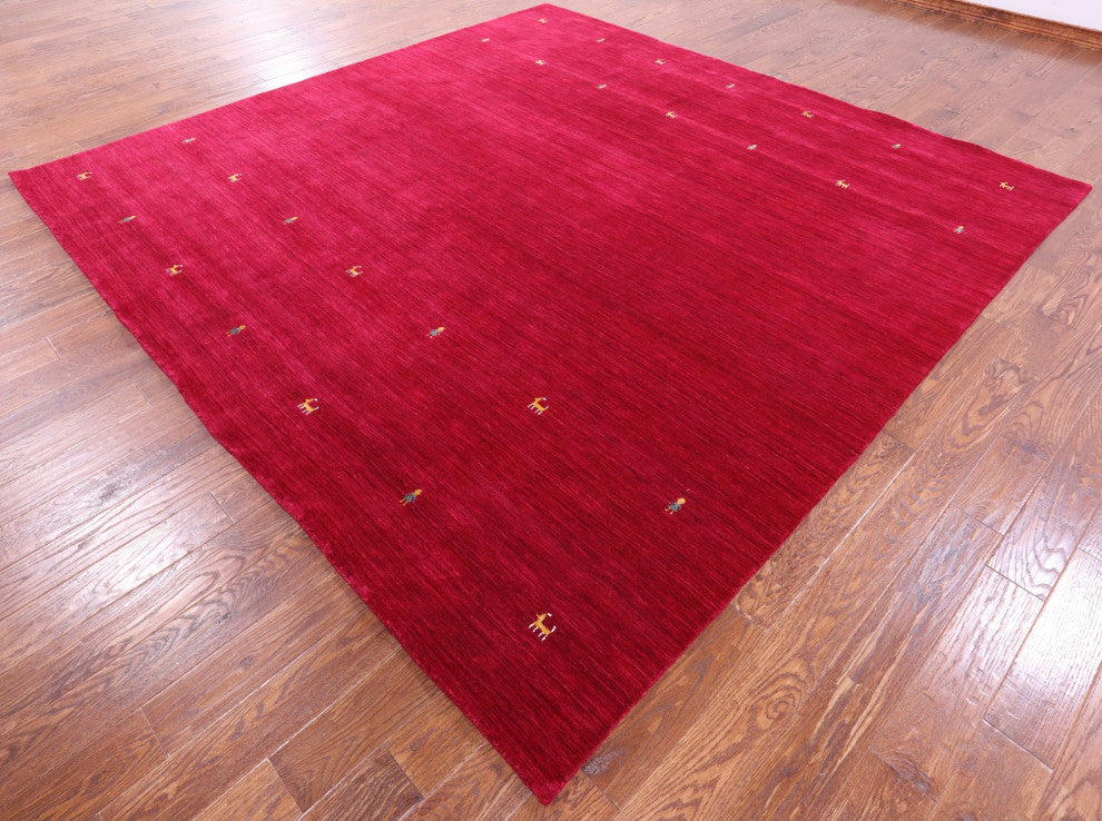 10' Square Persian Gabbeh Handmade Rug - Q15228
