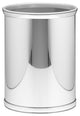 Mylar 14" Oval Waste Basket, Polished Chrome