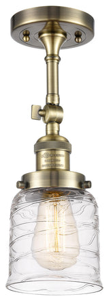 INNOVATIONS 201F-AB-G513 1-Light Semi-Flush Mount Antique Brass