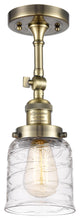 INNOVATIONS 201F-AB-G513 1-Light Semi-Flush Mount Antique Brass