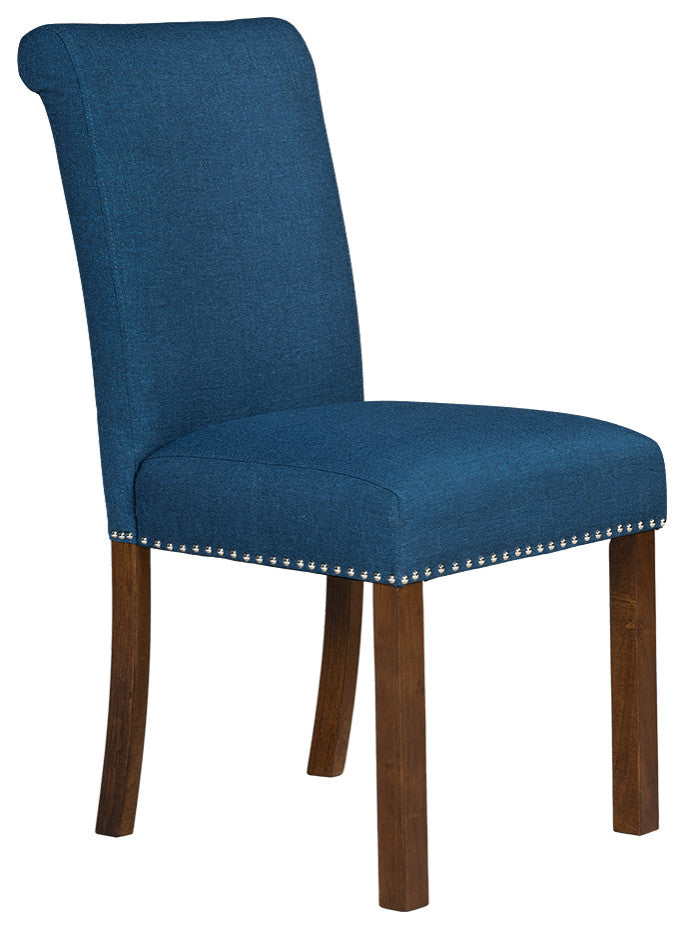 510 Design Aubrey Upholstered Dining Chair Set of 2, Blue