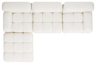 Marcel 109.5" Modular Sectional, Ivory White Boucle