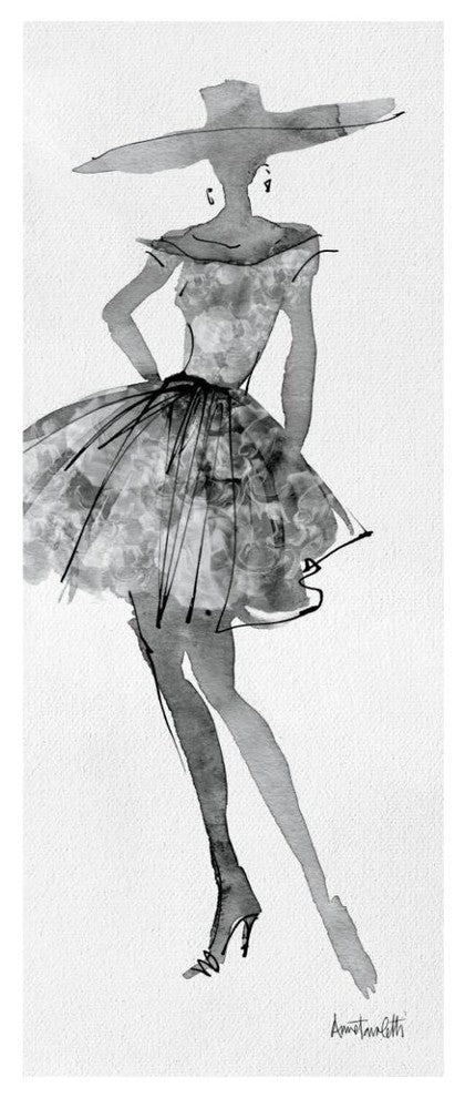 "Fashion Sketchbook V" Digital Paper Print by Anne Tavoletti, 26"x62"