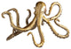 Cyan Octopus Shelf Decor 11239, Aged Brass