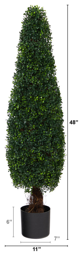 4' Boxwood Topiary Artificial Tree UV Resistant, Indoor/Outdoor