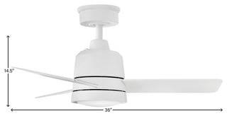 Chet 36" Ceiling Fan, Matte White