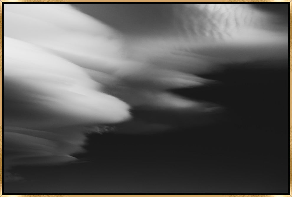 36x24 Lenticular Clouds V, Framed Artwork, Gold
