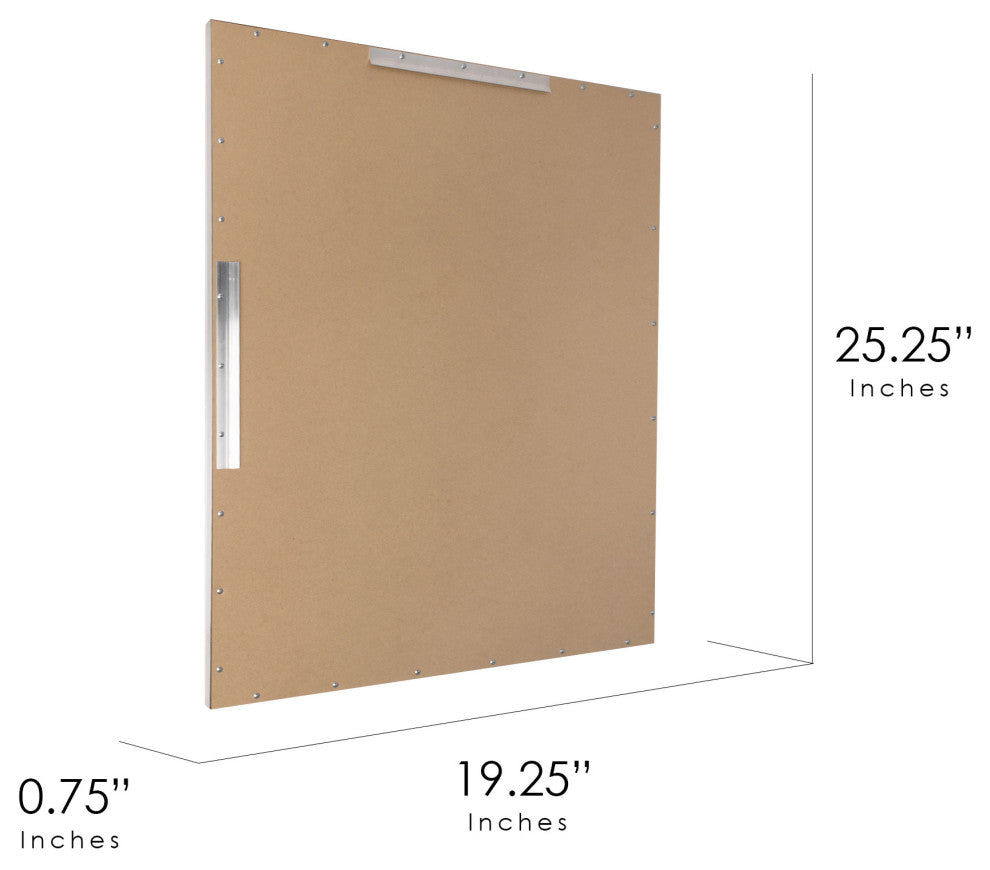 Head West Brushed Nickel Stainless Steel Framed Wall Mirror - 19" x 25"