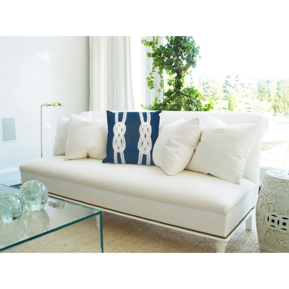 Visions II Double Knot Pillow, Navy, 20"x20"