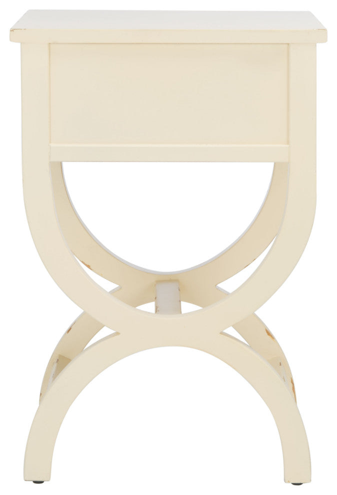 Safavieh Maxine Accent Table w/ Storage Drawer, Cream