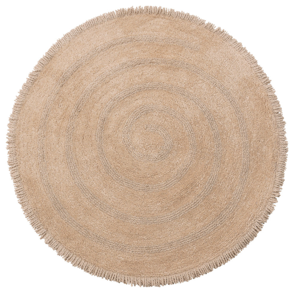 Hartley Machine Tufted Bath Mat, Beige, 36"x36"