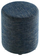 Callum 16 Round Woven Heathered Fabric Upholstered Ottoman