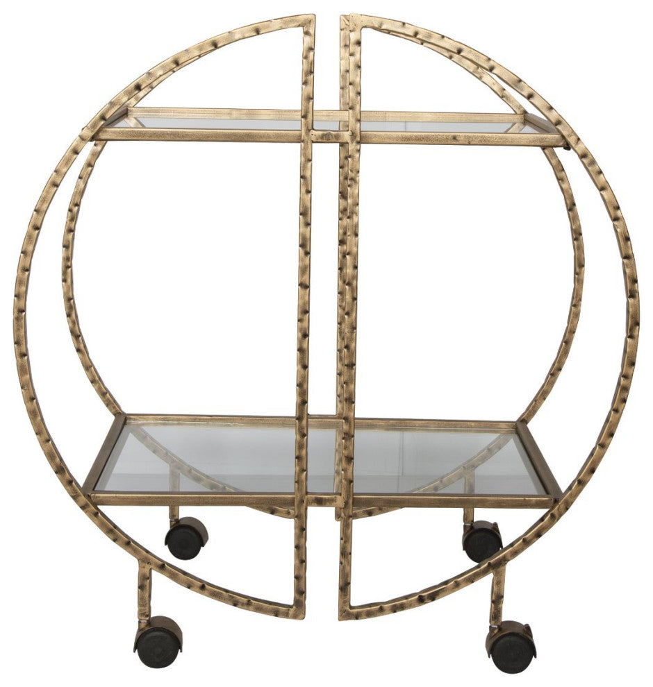 Uttermost Zelina Gold Bar Cart