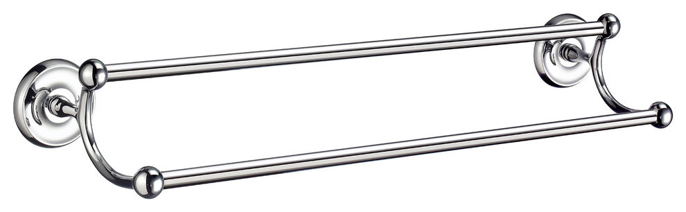 Villa Double Towel Rail Polished Chrome