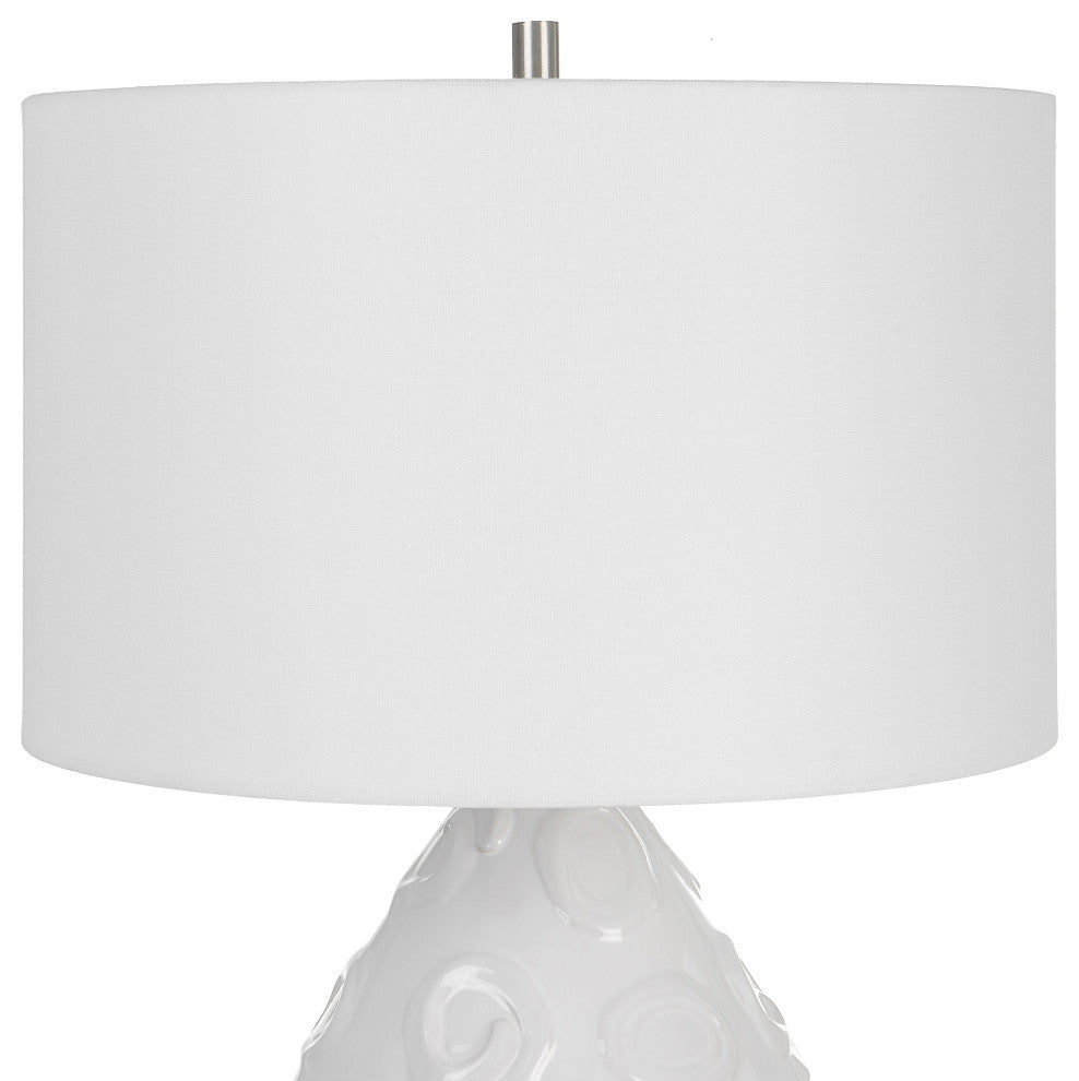 Uttermost Loop White Glaze Table Lamp
